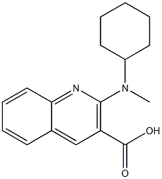 2-[cyclohexyl(methyl)amino]quinoline-3-carboxylic acid 结构式