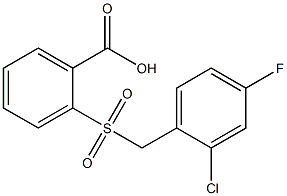 2-{[(2-chloro-4-fluorophenyl)methane]sulfonyl}benzoic acid 结构式