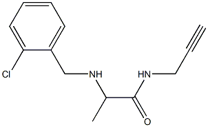 2-{[(2-chlorophenyl)methyl]amino}-N-(prop-2-yn-1-yl)propanamide 结构式