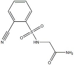 2-{[(2-cyanophenyl)sulfonyl]amino}acetamide 结构式