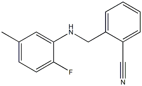 2-{[(2-fluoro-5-methylphenyl)amino]methyl}benzonitrile 结构式