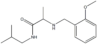 2-{[(2-methoxyphenyl)methyl]amino}-N-(2-methylpropyl)propanamide 结构式