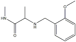 2-{[(2-methoxyphenyl)methyl]amino}-N-methylpropanamide 结构式