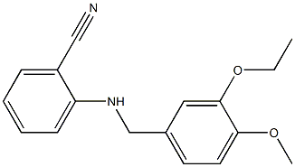 2-{[(3-ethoxy-4-methoxyphenyl)methyl]amino}benzonitrile 结构式