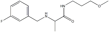 2-{[(3-fluorophenyl)methyl]amino}-N-(3-methoxypropyl)propanamide 结构式