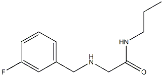 2-{[(3-fluorophenyl)methyl]amino}-N-propylacetamide 结构式