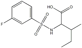 2-{[(3-fluorophenyl)sulfonyl]amino}-3-methylpentanoic acid 结构式