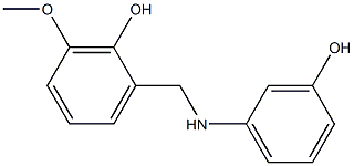 2-{[(3-hydroxyphenyl)amino]methyl}-6-methoxyphenol 结构式