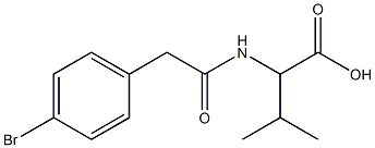 2-{[(4-bromophenyl)acetyl]amino}-3-methylbutanoic acid 结构式