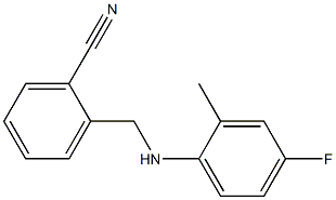 2-{[(4-fluoro-2-methylphenyl)amino]methyl}benzonitrile 结构式