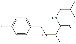 2-{[(4-fluorophenyl)methyl]amino}-N-(2-methylpropyl)propanamide 结构式