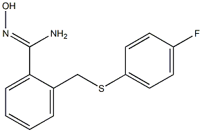 2-{[(4-fluorophenyl)sulfanyl]methyl}-N'-hydroxybenzene-1-carboximidamide 结构式