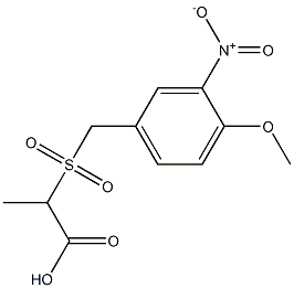 2-{[(4-methoxy-3-nitrophenyl)methane]sulfonyl}propanoic acid 结构式