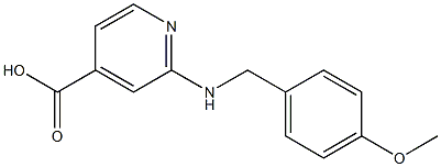 2-{[(4-methoxyphenyl)methyl]amino}pyridine-4-carboxylic acid 结构式