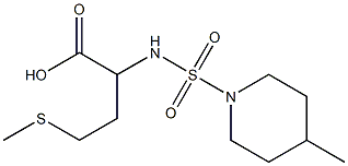 2-{[(4-methylpiperidine-1-)sulfonyl]amino}-4-(methylsulfanyl)butanoic acid 结构式