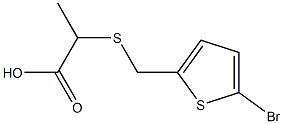 2-{[(5-bromothien-2-yl)methyl]thio}propanoic acid 结构式