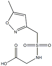 2-{[(5-methyl-1,2-oxazol-3-yl)methane]sulfonamido}acetic acid 结构式