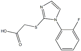 2-{[1-(2-fluorophenyl)-1H-imidazol-2-yl]sulfanyl}acetic acid 结构式