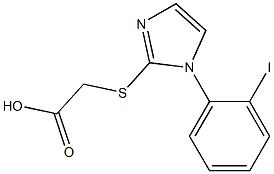 2-{[1-(2-iodophenyl)-1H-imidazol-2-yl]sulfanyl}acetic acid 结构式