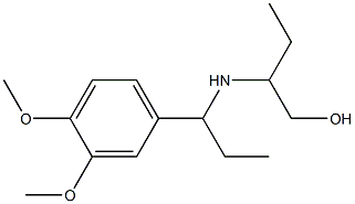 2-{[1-(3,4-dimethoxyphenyl)propyl]amino}butan-1-ol 结构式