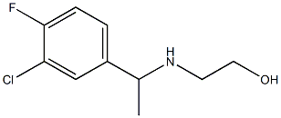 2-{[1-(3-chloro-4-fluorophenyl)ethyl]amino}ethan-1-ol 结构式
