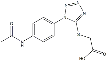 2-{[1-(4-acetamidophenyl)-1H-1,2,3,4-tetrazol-5-yl]sulfanyl}acetic acid 结构式