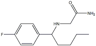 2-{[1-(4-fluorophenyl)pentyl]amino}acetamide 结构式
