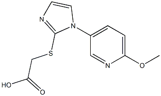 2-{[1-(6-methoxypyridin-3-yl)-1H-imidazol-2-yl]sulfanyl}acetic acid 结构式