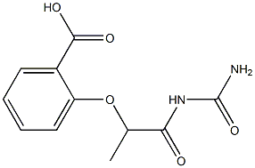 2-{[1-(carbamoylamino)-1-oxopropan-2-yl]oxy}benzoic acid 结构式