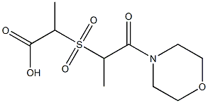 2-{[1-(morpholin-4-yl)-1-oxopropane-2-]sulfonyl}propanoic acid 结构式