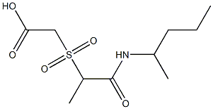 2-{[1-(pentan-2-ylcarbamoyl)ethane]sulfonyl}acetic acid 结构式