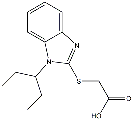 2-{[1-(pentan-3-yl)-1H-1,3-benzodiazol-2-yl]sulfanyl}acetic acid 结构式