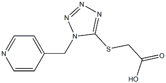 2-{[1-(pyridin-4-ylmethyl)-1H-1,2,3,4-tetrazol-5-yl]sulfanyl}acetic acid 结构式