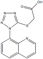 2-{[1-(quinolin-8-yl)-1H-1,2,3,4-tetrazol-5-yl]sulfanyl}acetic acid 结构式