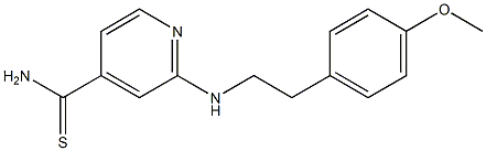 2-{[2-(4-methoxyphenyl)ethyl]amino}pyridine-4-carbothioamide 结构式