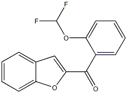 2-{[2-(difluoromethoxy)phenyl]carbonyl}-1-benzofuran 结构式