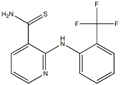 2-{[2-(trifluoromethyl)phenyl]amino}pyridine-3-carbothioamide 结构式