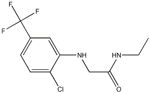 2-{[2-chloro-5-(trifluoromethyl)phenyl]amino}-N-ethylacetamide 结构式