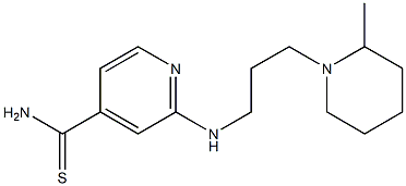 2-{[3-(2-methylpiperidin-1-yl)propyl]amino}pyridine-4-carbothioamide 结构式