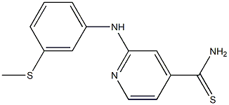 2-{[3-(methylsulfanyl)phenyl]amino}pyridine-4-carbothioamide 结构式