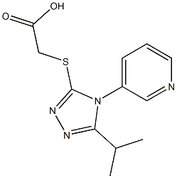 2-{[5-(propan-2-yl)-4-(pyridin-3-yl)-4H-1,2,4-triazol-3-yl]sulfanyl}acetic acid 结构式