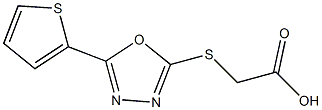 2-{[5-(thiophen-2-yl)-1,3,4-oxadiazol-2-yl]sulfanyl}acetic acid 结构式