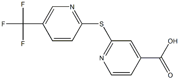 2-{[5-(trifluoromethyl)pyridin-2-yl]sulfanyl}pyridine-4-carboxylic acid 结构式