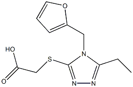 2-{[5-ethyl-4-(furan-2-ylmethyl)-4H-1,2,4-triazol-3-yl]sulfanyl}acetic acid 结构式