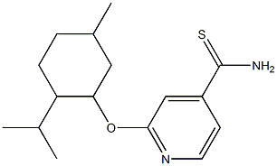 2-{[5-methyl-2-(propan-2-yl)cyclohexyl]oxy}pyridine-4-carbothioamide 结构式
