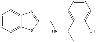 2-{1-[(1,3-benzothiazol-2-ylmethyl)amino]ethyl}phenol 结构式