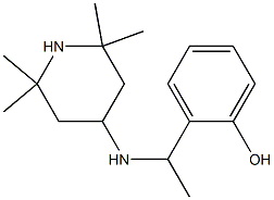 2-{1-[(2,2,6,6-tetramethylpiperidin-4-yl)amino]ethyl}phenol 结构式