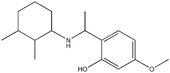 2-{1-[(2,3-dimethylcyclohexyl)amino]ethyl}-5-methoxyphenol 结构式