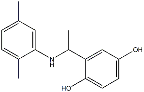 2-{1-[(2,5-dimethylphenyl)amino]ethyl}benzene-1,4-diol 结构式