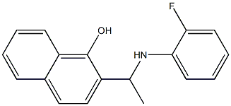 2-{1-[(2-fluorophenyl)amino]ethyl}naphthalen-1-ol 结构式